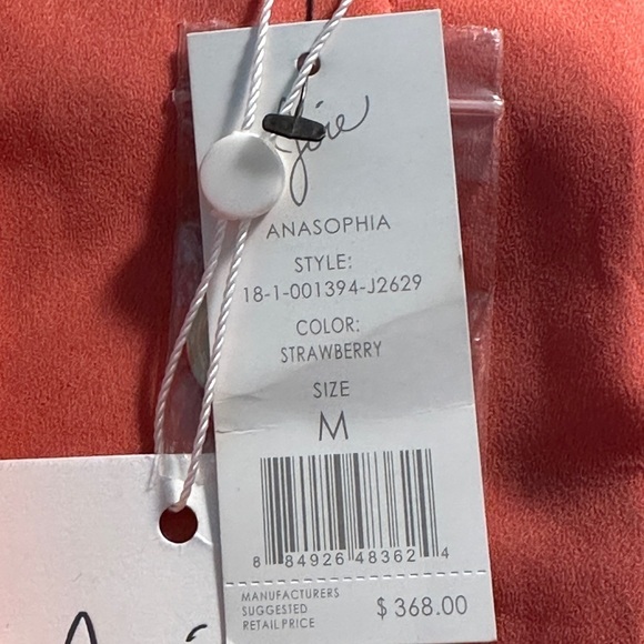 NWT Joie 100% Silk Flora Pockets Anasophia Button Front Smoking Jacket M - Picture 7 of 8